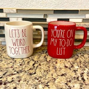 RAE DUNN “Lets Be Weird Together” and “You’re On My To Do List” Valentine’s Mugs